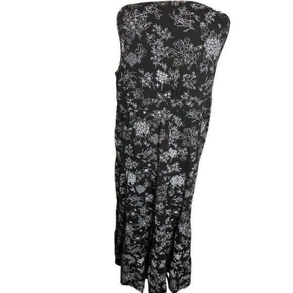 Women Within Maxi Medium Dress Baggy Oversizes Pockets Cotton Y2K - Picture 3 of 11